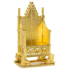 Miniature Coronation Chair - Antiqued or Gold Plated - Distinctly British